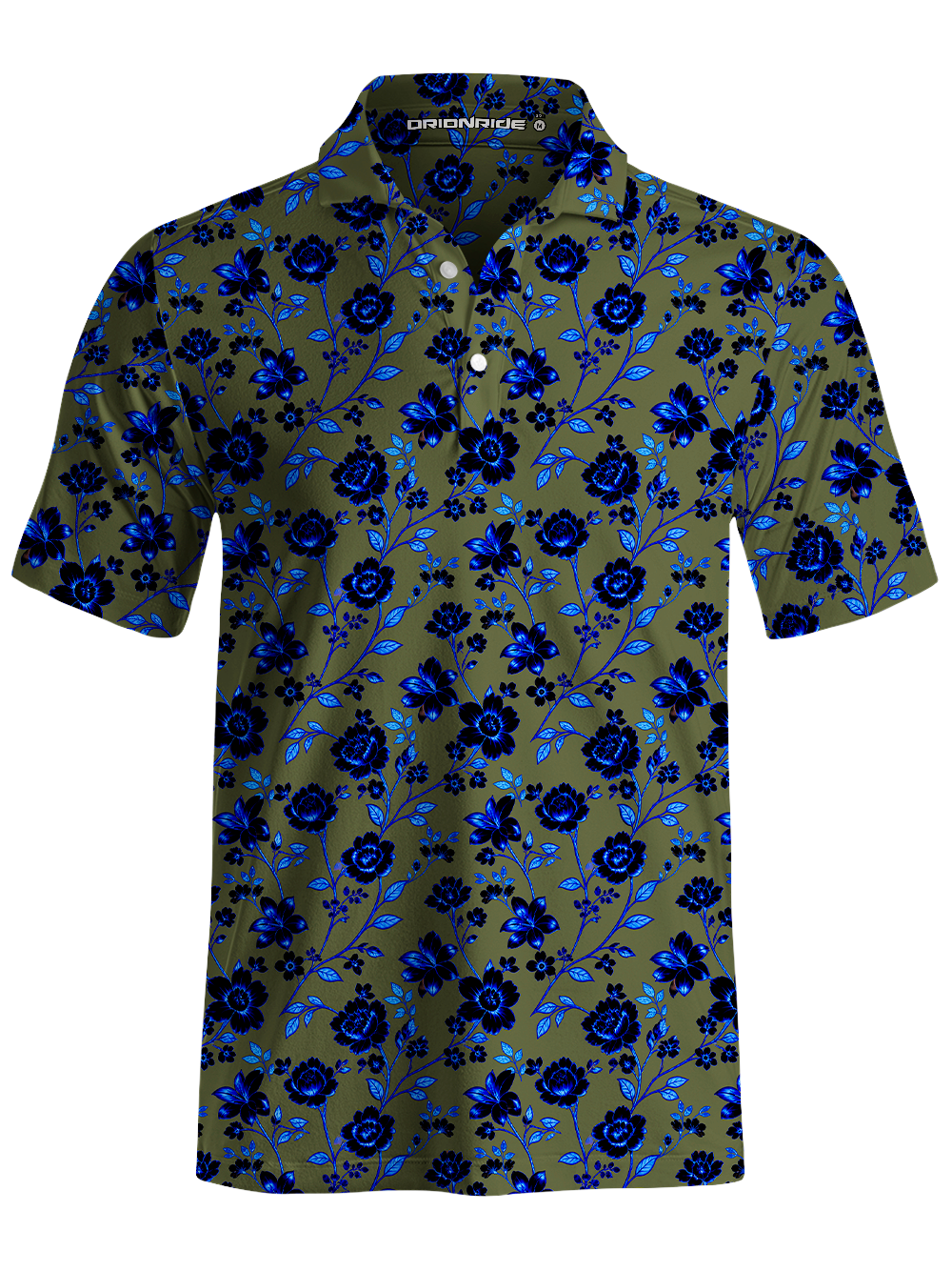 Orionride Fluorescent Flowers Men's Polo Shirt