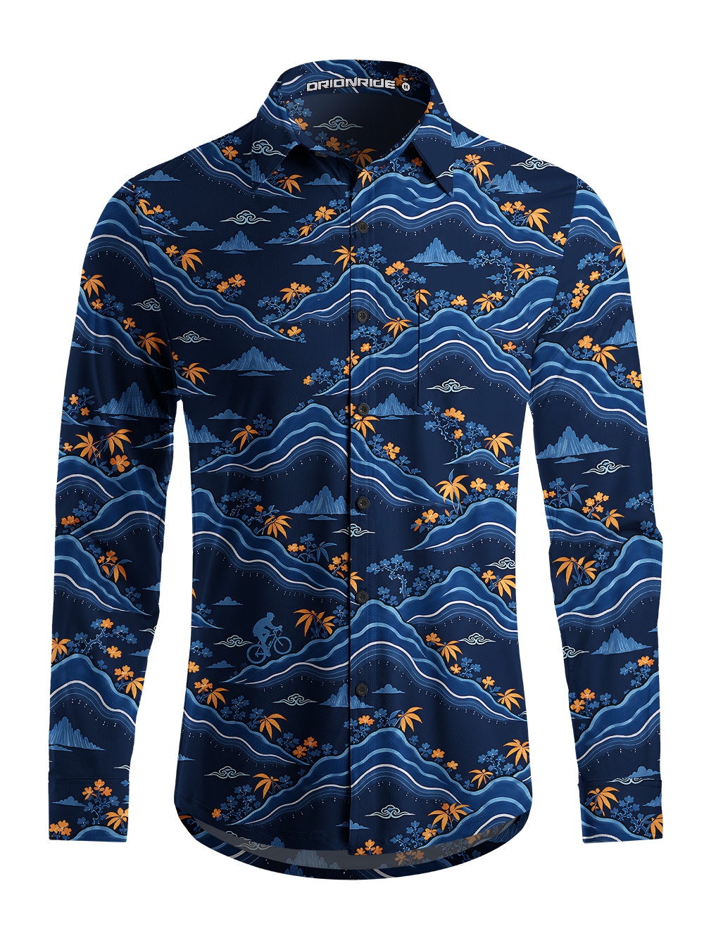 Orionride Rippling Vista Men's Stretchy Breathable Long Sleeve Gravel Shirt