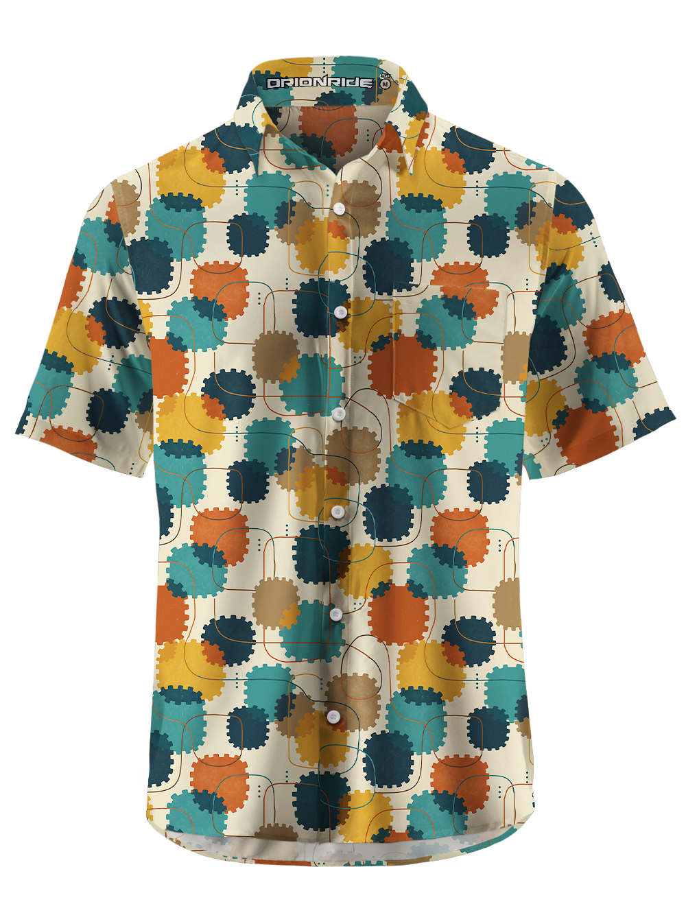 Orionride Interlocking Rhythm Zipper Pockets Ultra Lightweight Short Sleeves Gravel Shirt