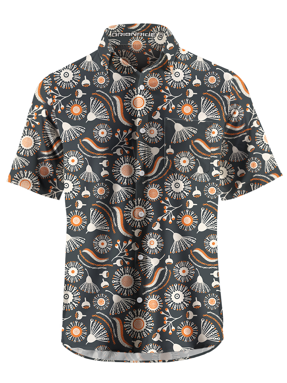 Orionride Kinetic Folklore Zipper Pockets Ultra Lightweight Short Sleeves Gravel Shirt