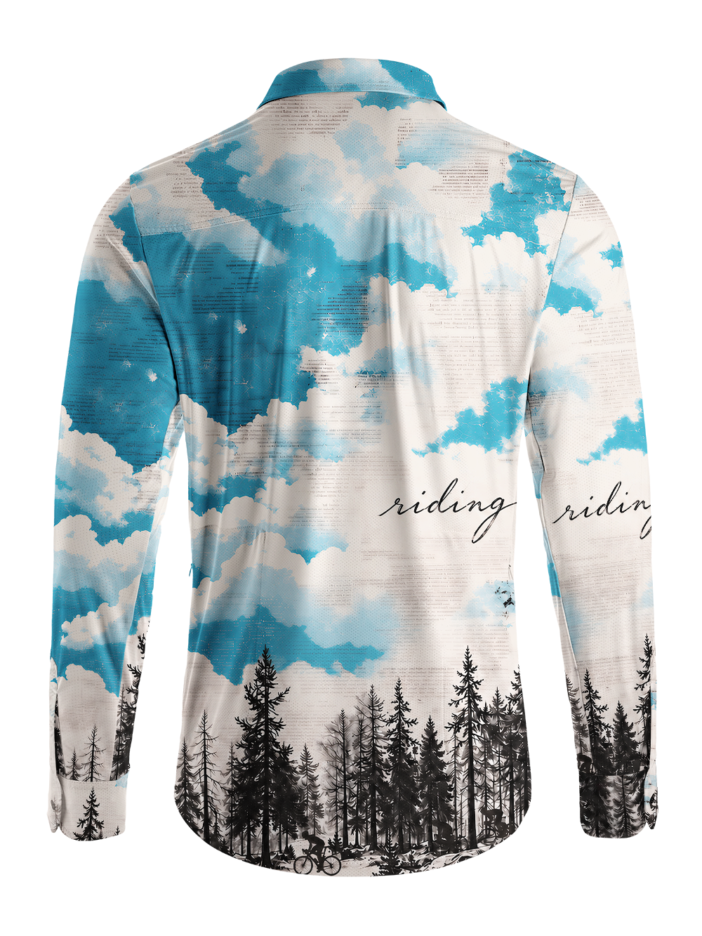 Orionride Skyward Narrative Men's Stretchy Breathable Long Sleeve Gravel Shirt