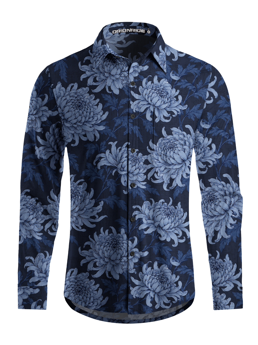 Orionride Pure Chrysanthemum Men's Stretchy Breathable Long Sleeve Gravel Shirt