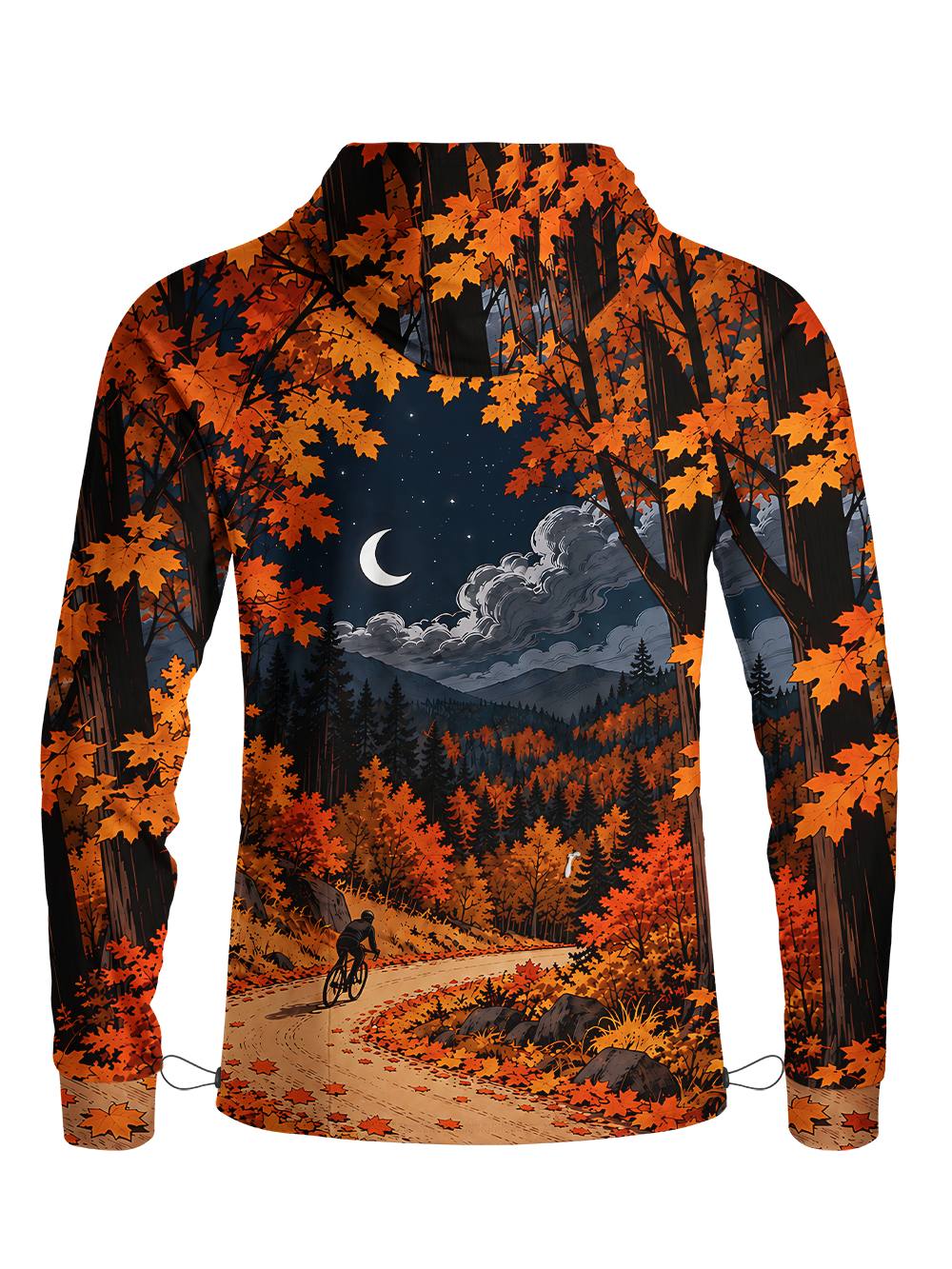 Orionride Autumn Nocturne Long Sleeve Cycling Hoodie Shirt