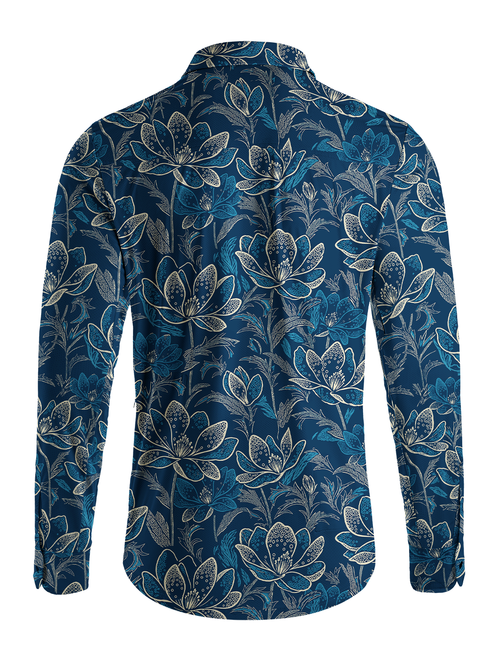 Orionride Stippled Stems Men's Stretchy Breathable Long Sleeve Gravel Shirt