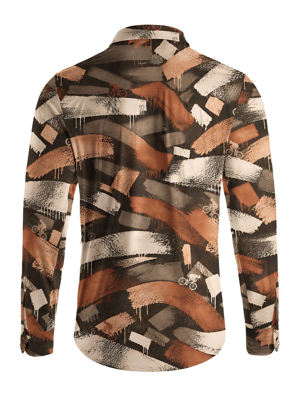 Orionride Brushstroke Velocity Men's Stretchy Breathable Long Sleeve Gravel Shirt
