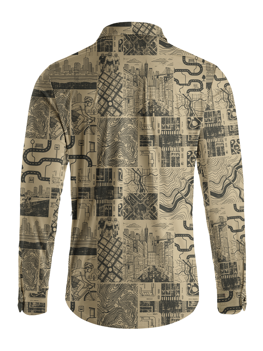 Orionride City Trail Code Men's Stretchy Breathable Long Sleeve Gravel Shirt
