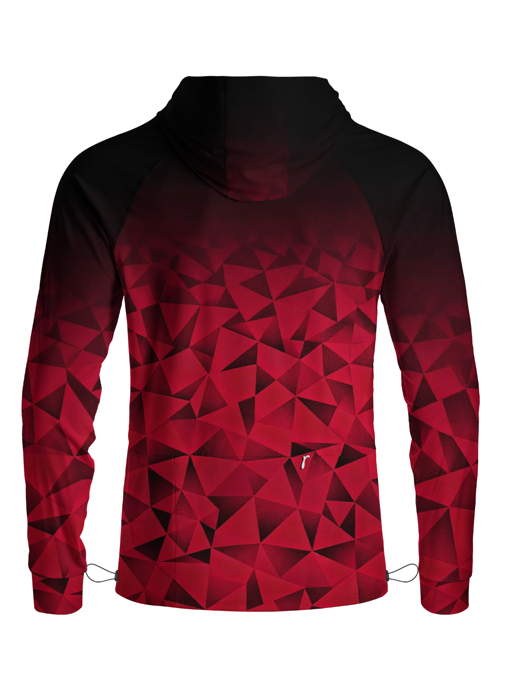 Orionride Red Gemstone Long Sleeve Cycling Hoodie Shirt