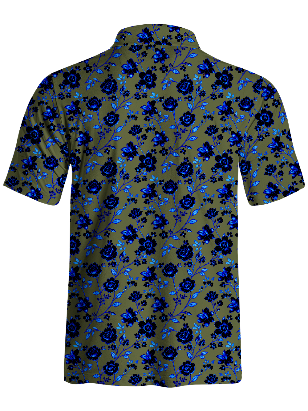 Orionride Fluorescent Flowers Men's Polo Shirt