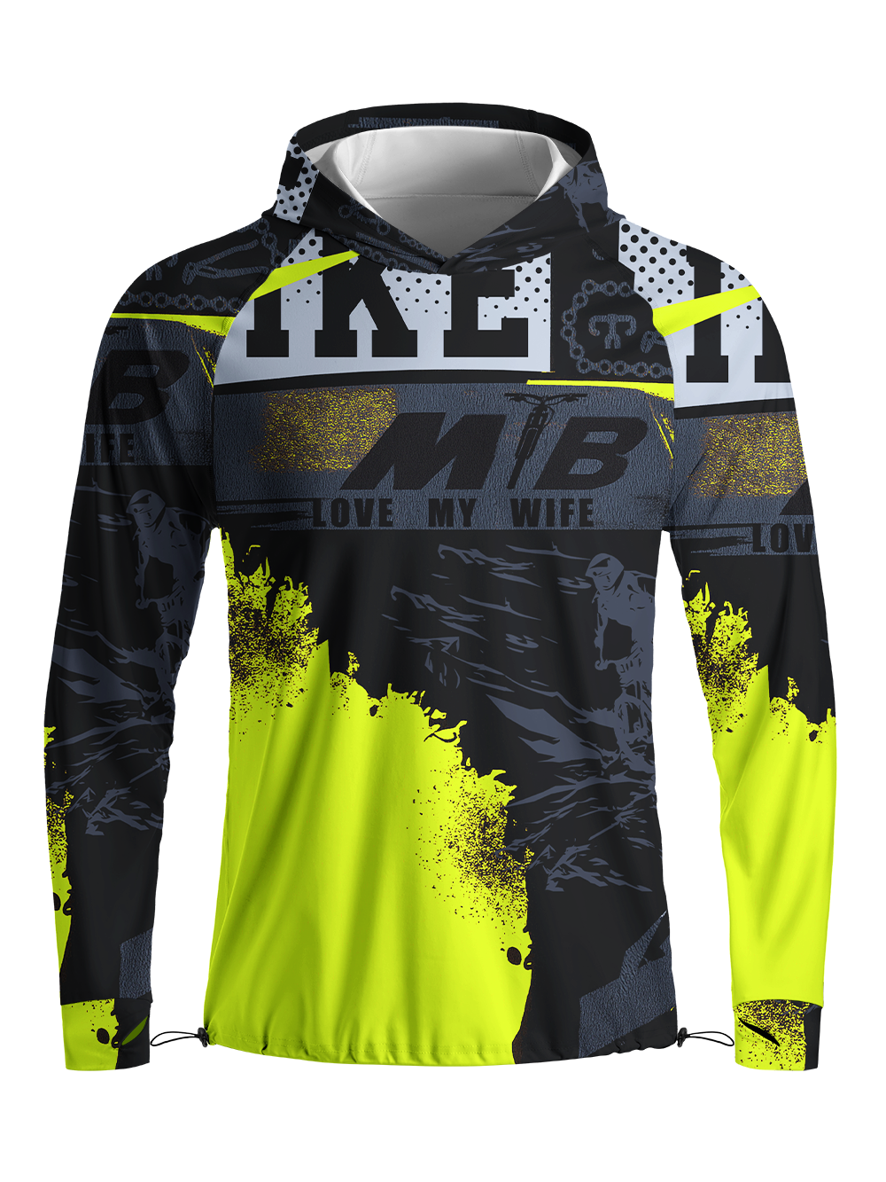 Orionride Determination To Ride Long Sleeve Cycling Hoodie Shirt