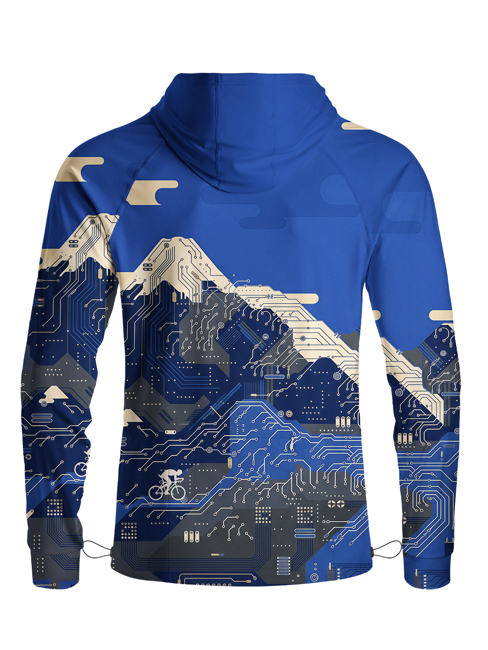 Orionride Circuit Mountains Long Sleeve Cycling Hoodie Shirt