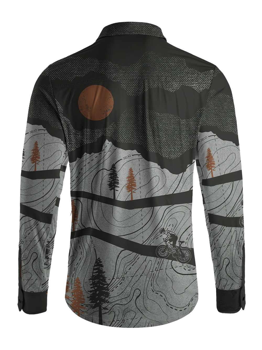 Orionride Under The Blazing Sun Men's Stretchy Breathable Long Sleeve Gravel Shirt