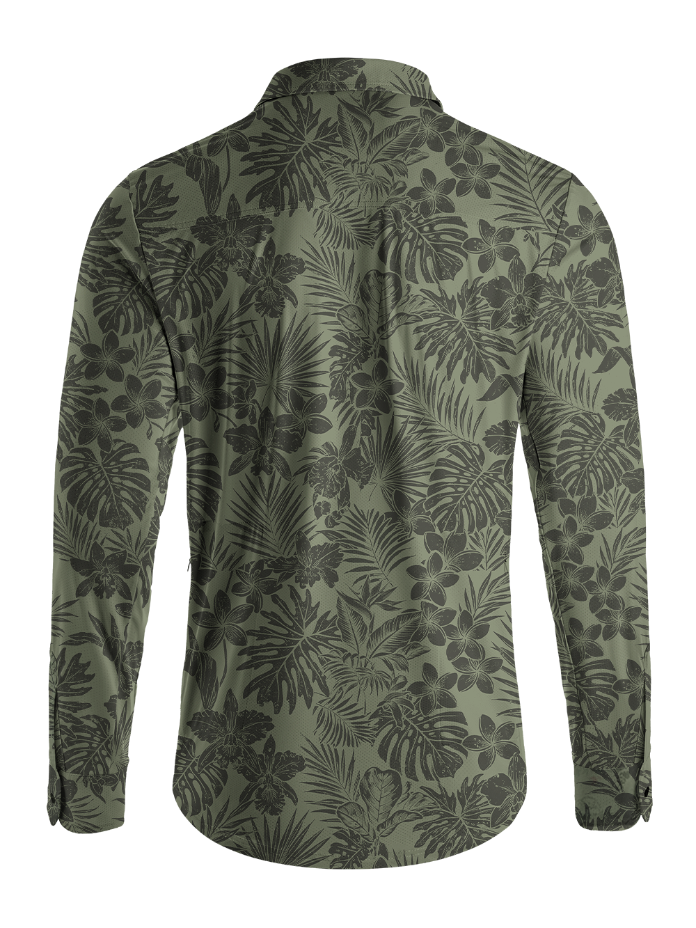 Orionride Frangipani Bushes Men's Stretchy Breathable Long Sleeve Gravel Shirt
