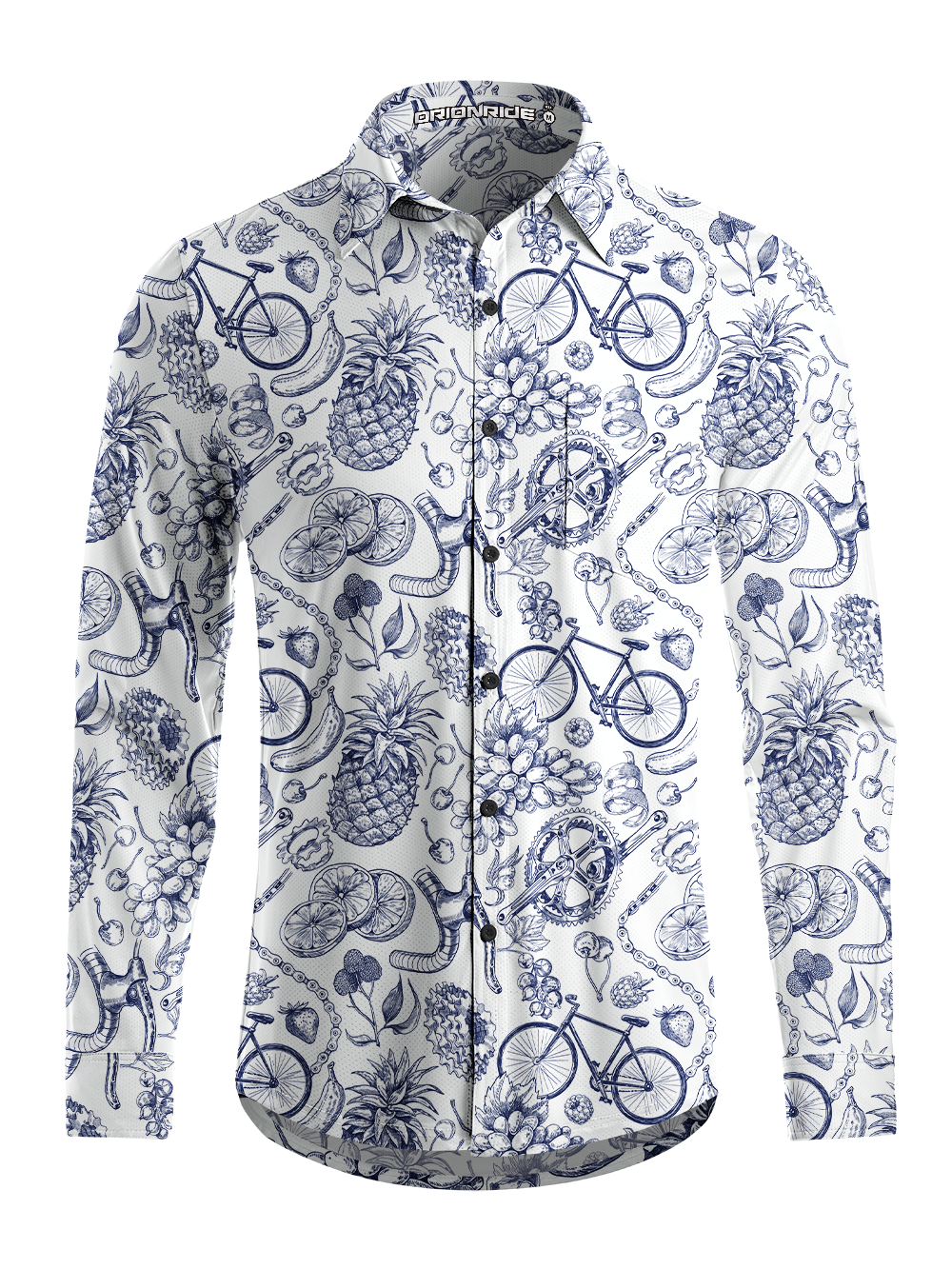 Orionride Fruit Collection Men's Stretchy Breathable Long Sleeve Gravel Shirt