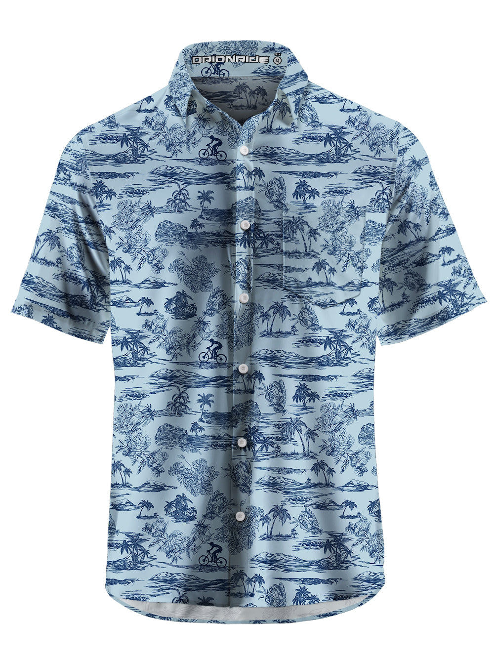 Orionride Mysterious Island Zipper Pockets Ultra Lightweight Short Sleeves Gravel Shirt
