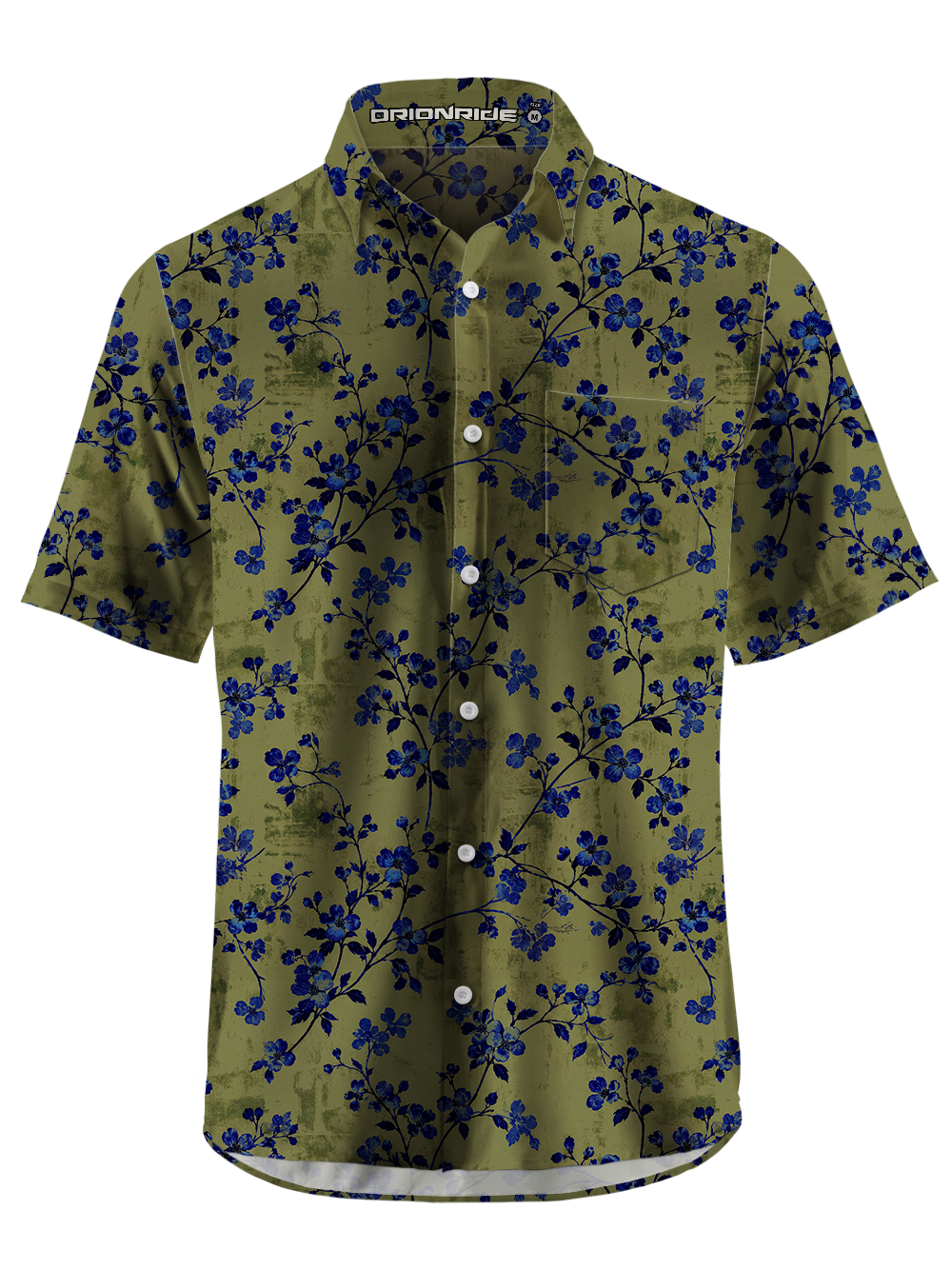 Orionride Vintage Bluebell Zipper Pockets Ultra Lightweight Short Sleeves Gravel Shirt