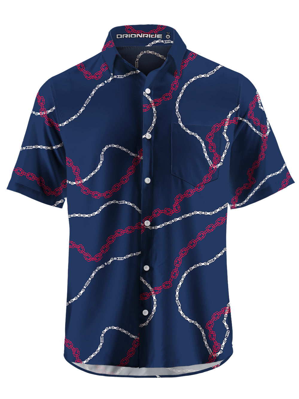 Orionride Dancing Chains Zipper Pockets Ultra Lightweight Short Sleeves Gravel Shirt