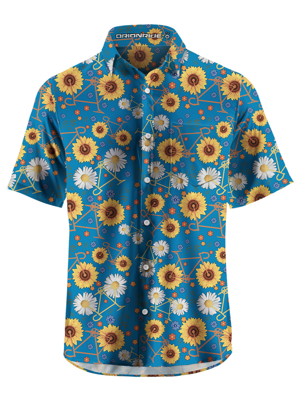 Orionride Short Sleeves Daisy Bike Ultra Lightweight Hawaiian shirt