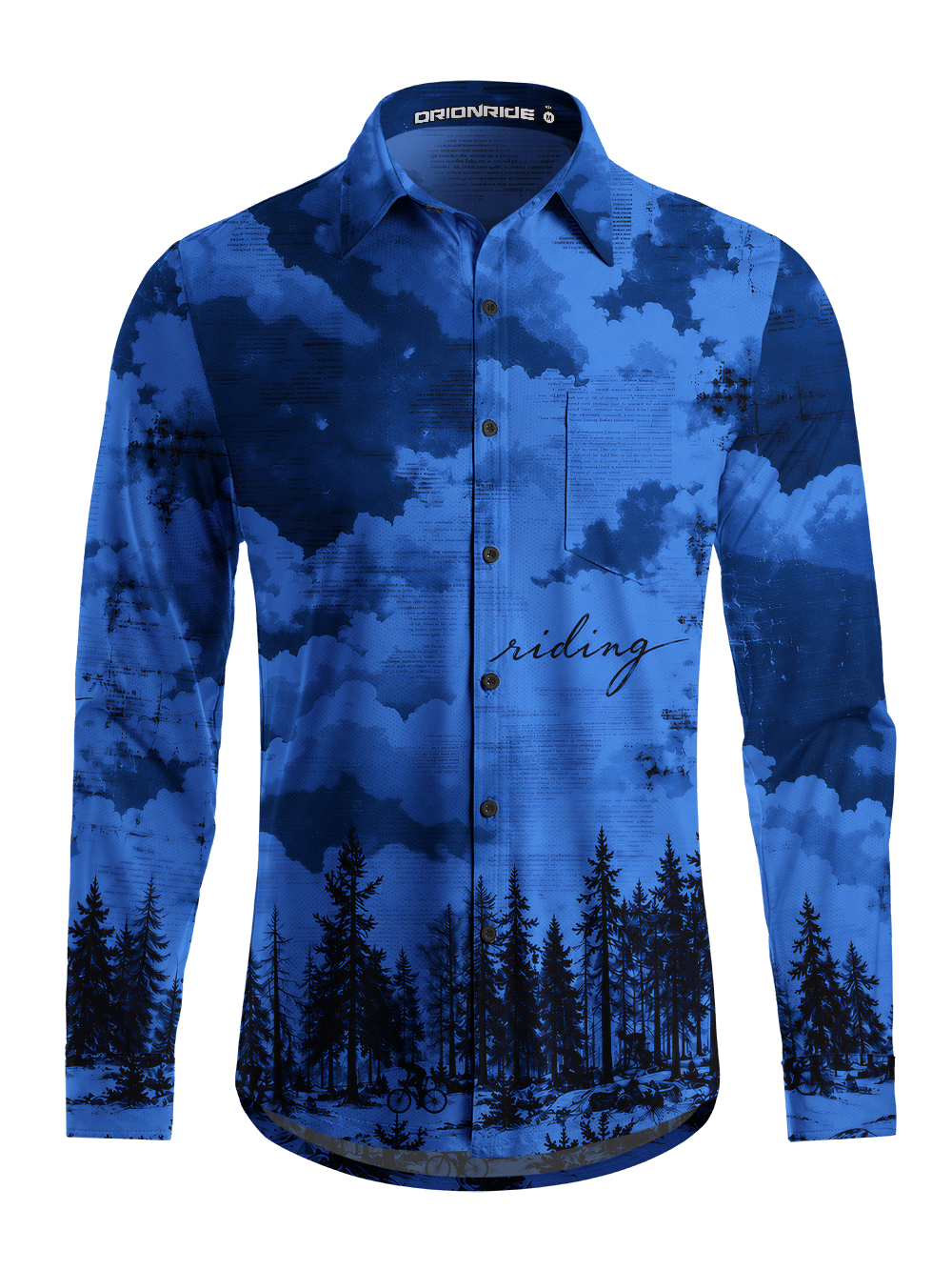 Orionride Skyward Narrative Men's Stretchy Breathable Long Sleeve Gravel Shirt