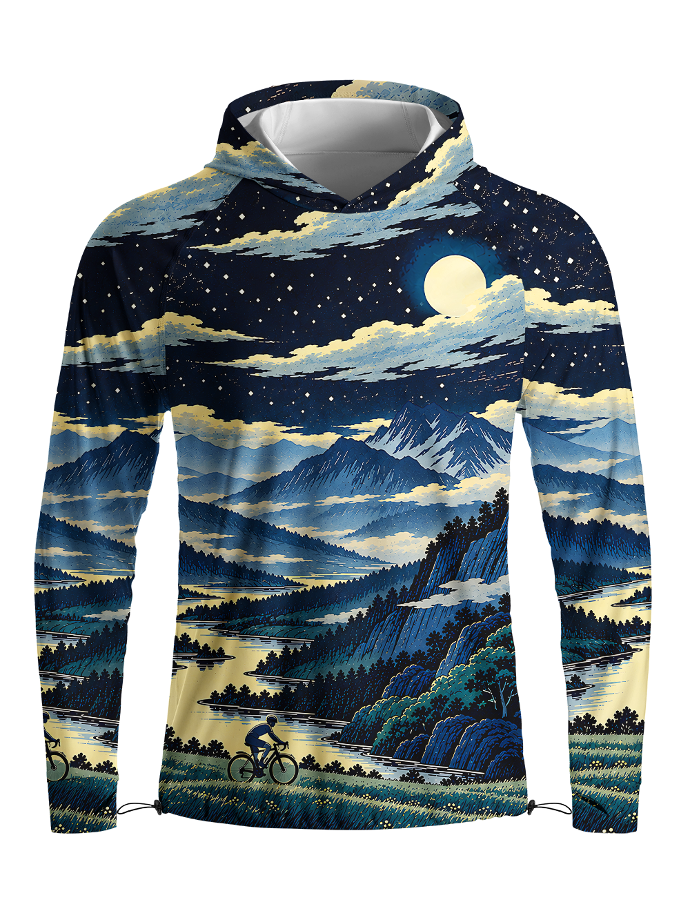 Orionride Lunar Odyssey Long Sleeve Cycling Hoodie Shirt