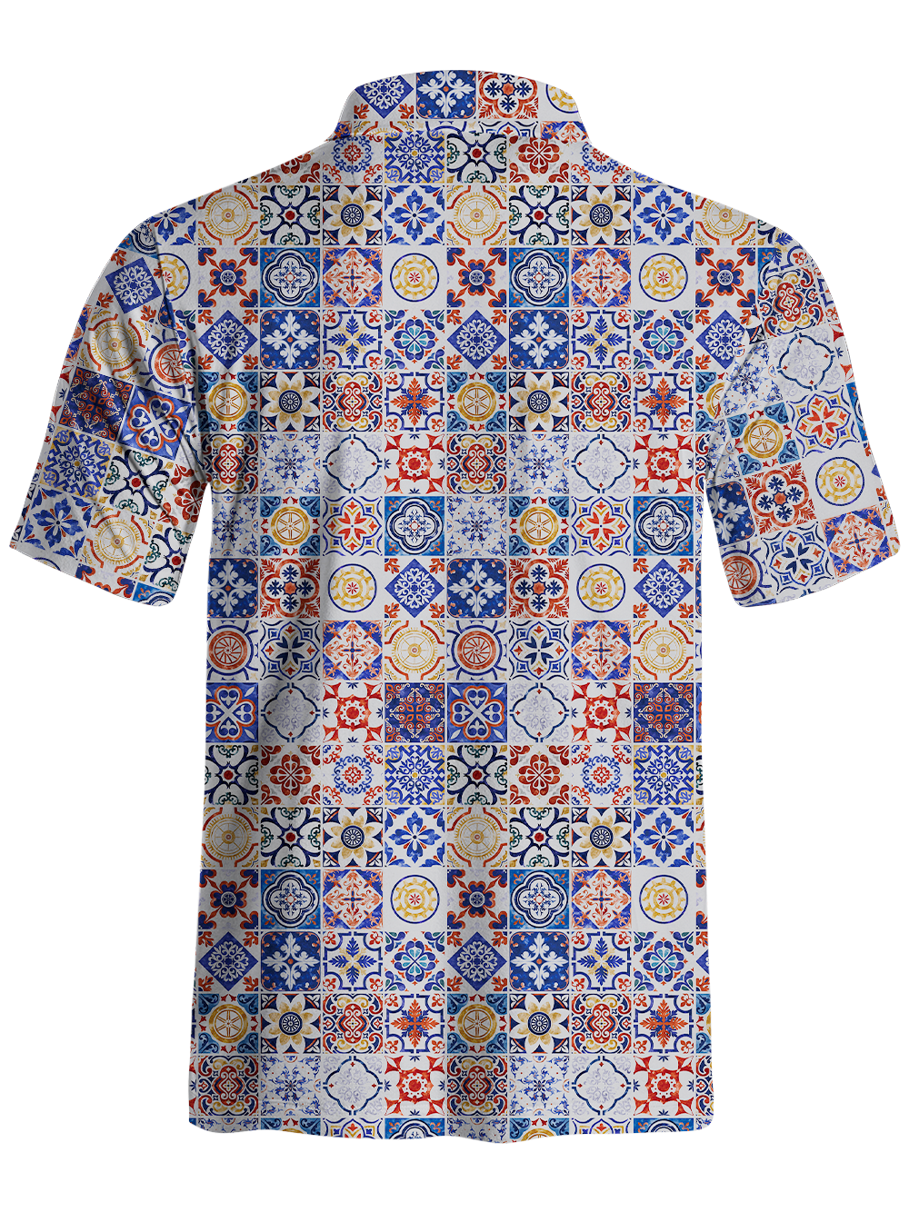 Orionride Flower Tiles Men's Polo Shirt