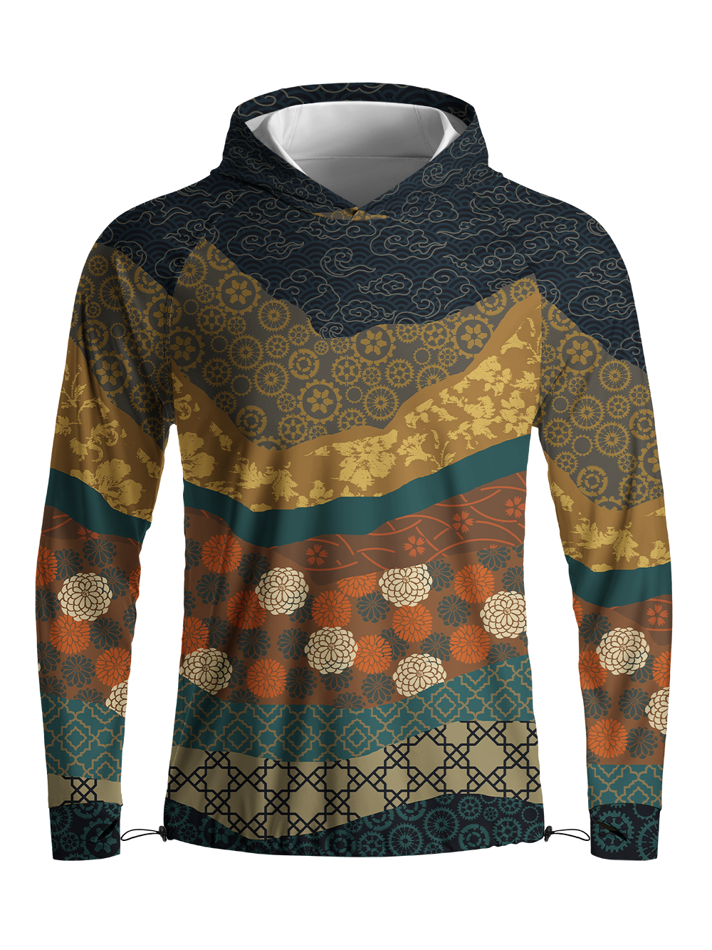 Orionride Eastern Cadence Long Sleeve Cycling Hoodie Shirt