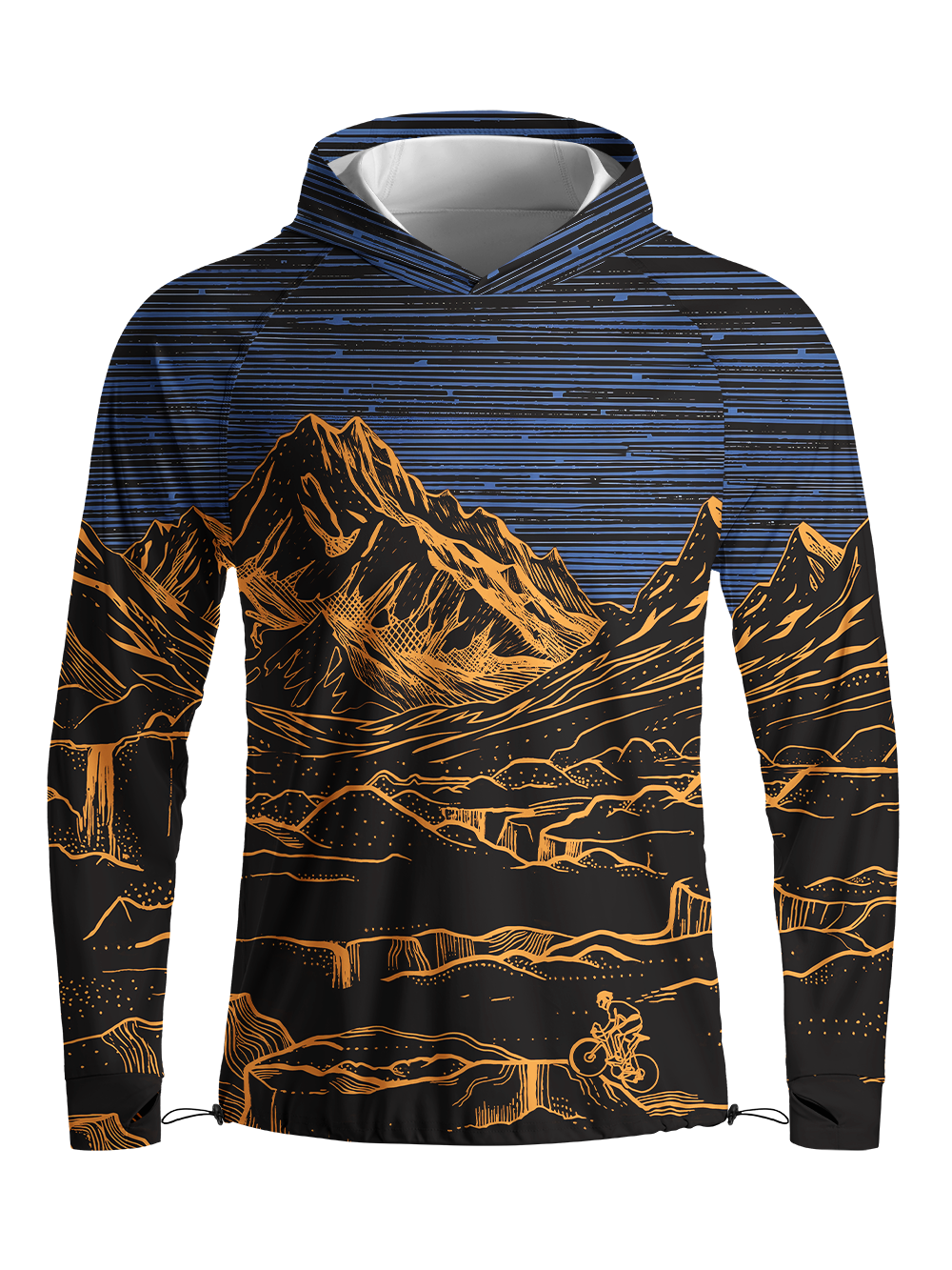 Orionride Light And Shadow Long Sleeve Cycling Hoodie Shirt