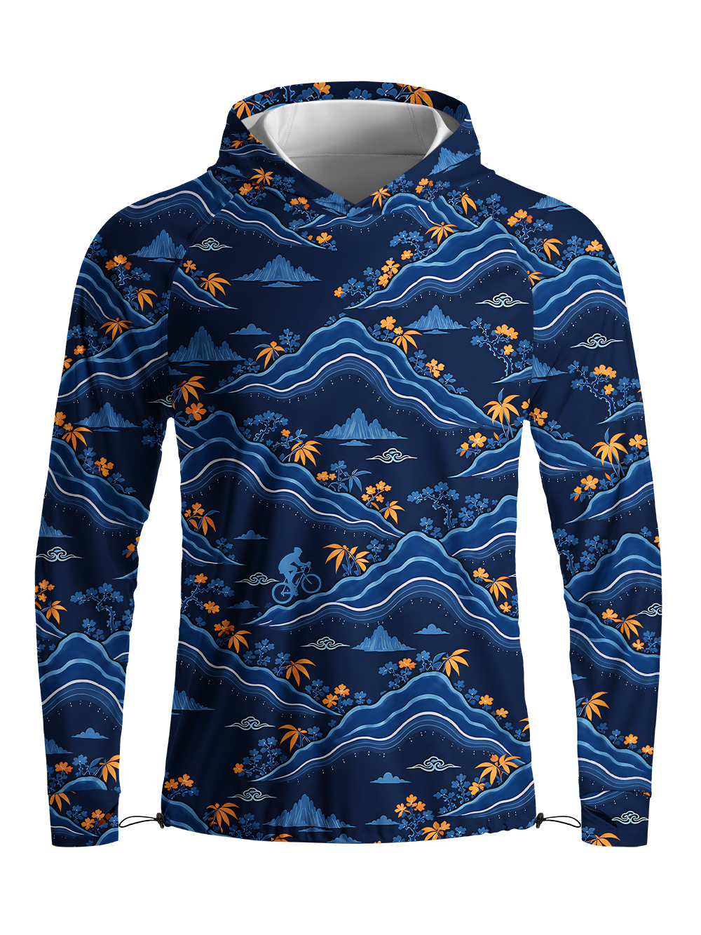Orionride Rippling Vista Long Sleeve Cycling Hoodie Shirt