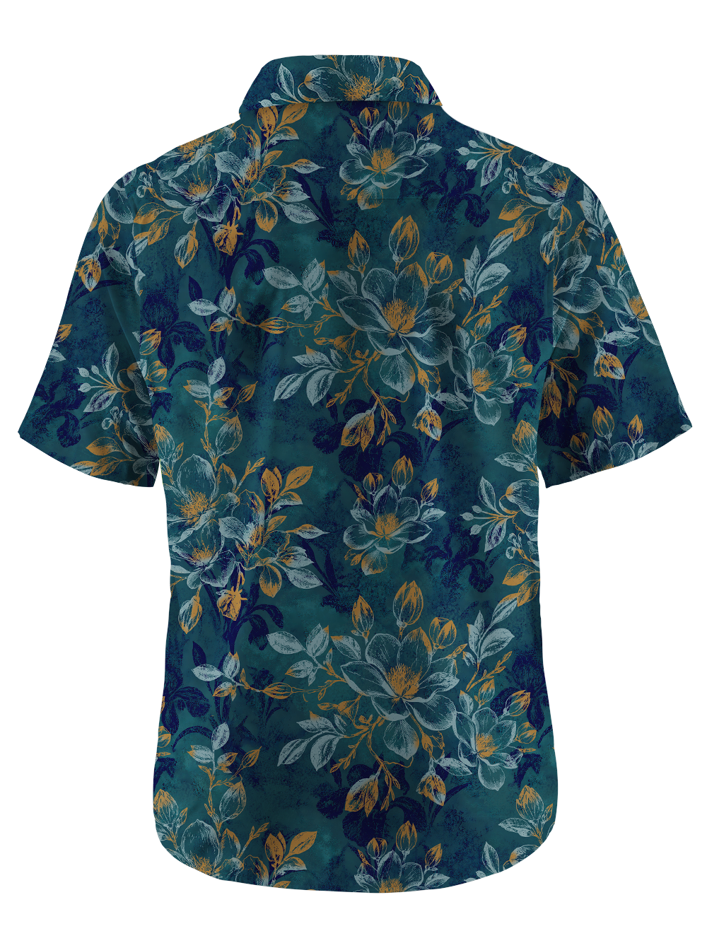Orionride Faded Botanica Zipper Pockets Ultra Lightweight Short Sleeves Gravel Shirt