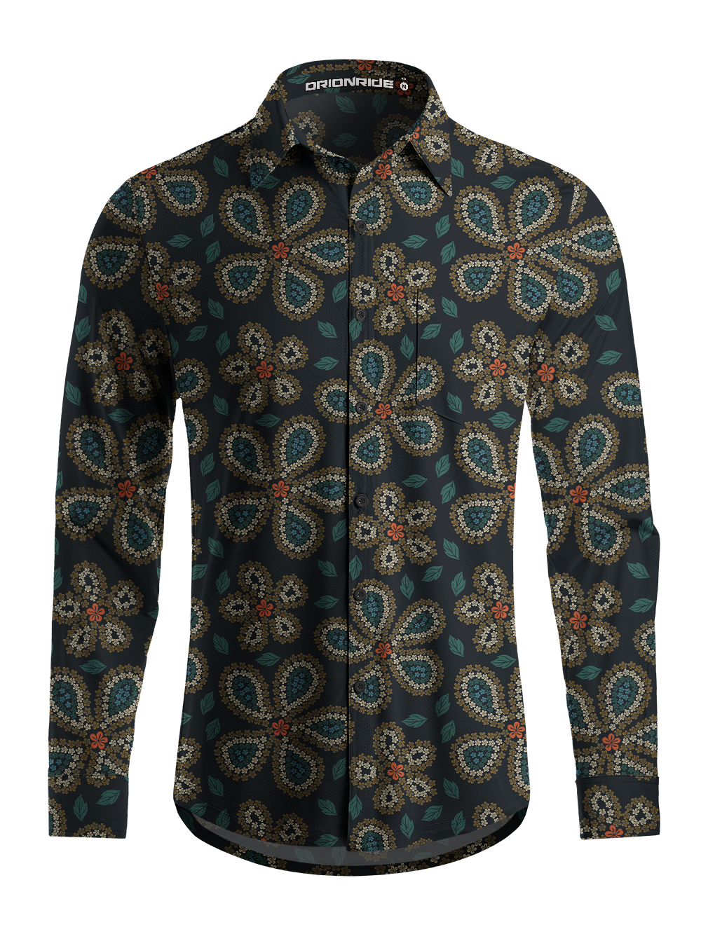 Orionride Bohemian Cadence Men's Stretchy Breathable Long Sleeve Gravel Shirt