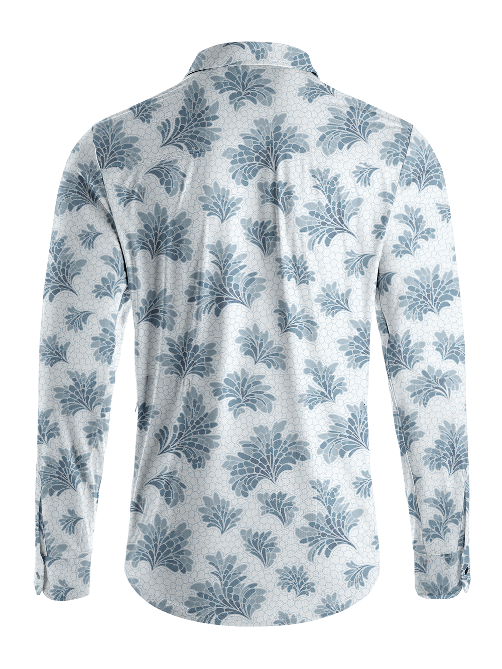 Orionride Botanical Lattice Men's Stretchy Breathable Long Sleeve Gravel Shirt