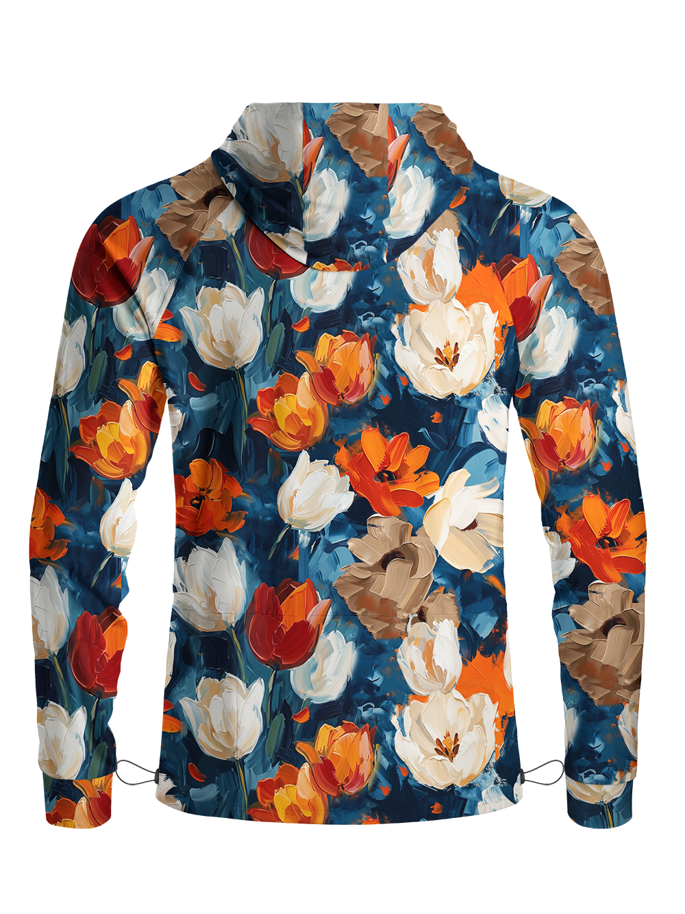 Orionride Thick Tulip Paint Long Sleeve Cycling Hoodie Shirt