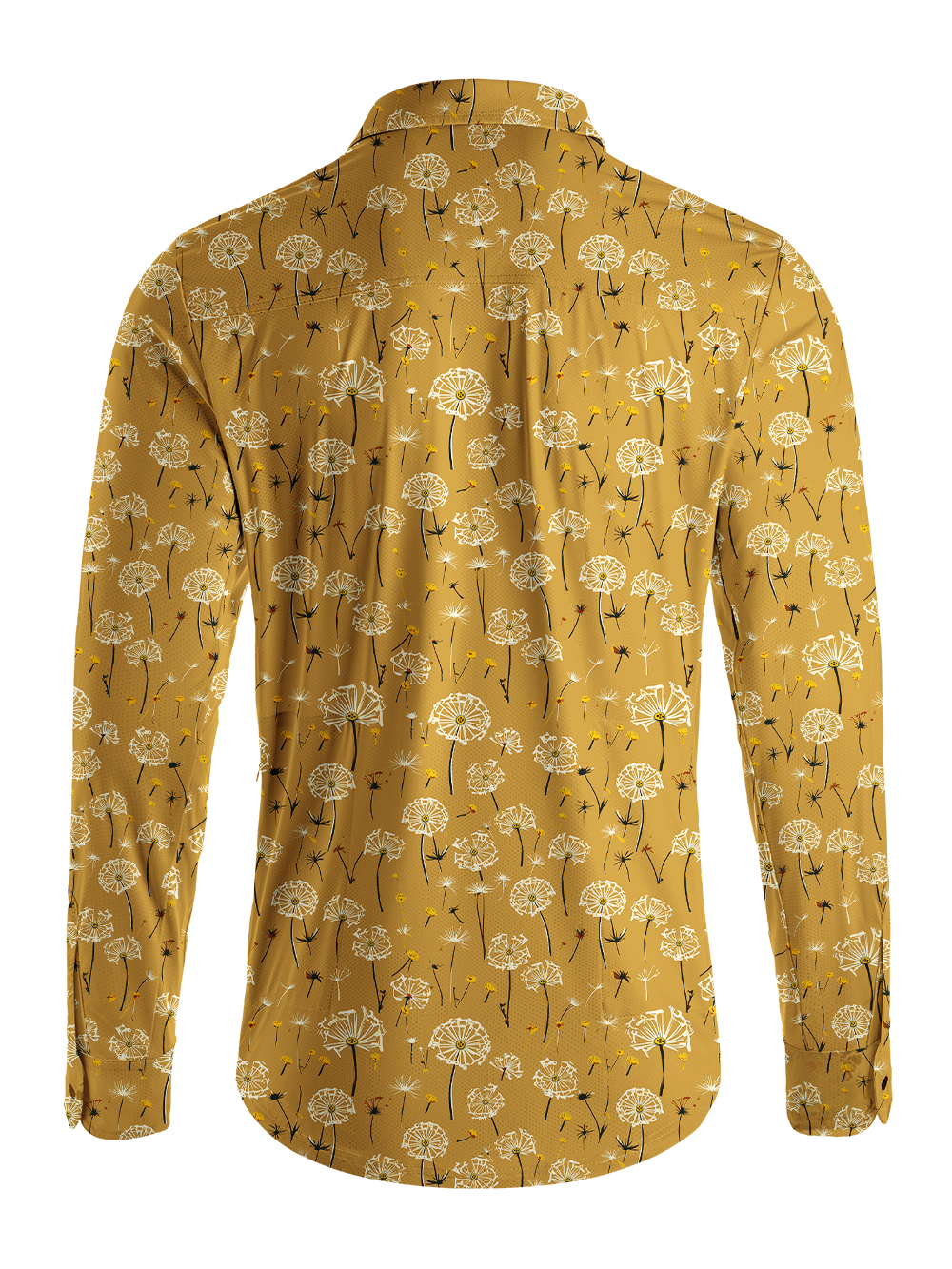 Orionride Warm Dandelion Field Men's Stretchy Breathable Long Sleeve Gravel Shirt
