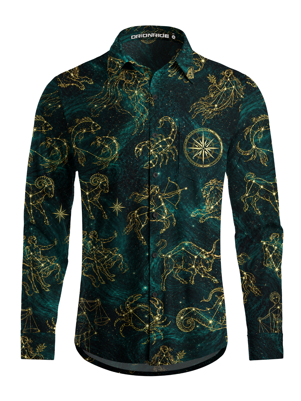 Orionride Liquid Topography Men's Stretchy Breathable Long Sleeve Gravel Shirt