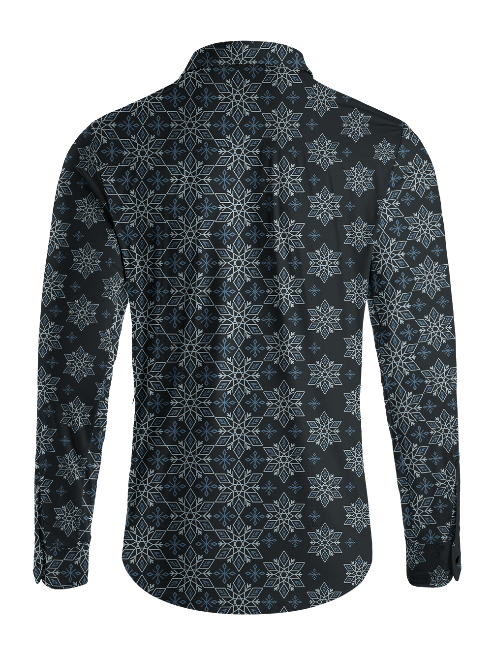 Orionride Dense Snowflakes Men's Stretchy Breathable Long Sleeve Gravel Shirt