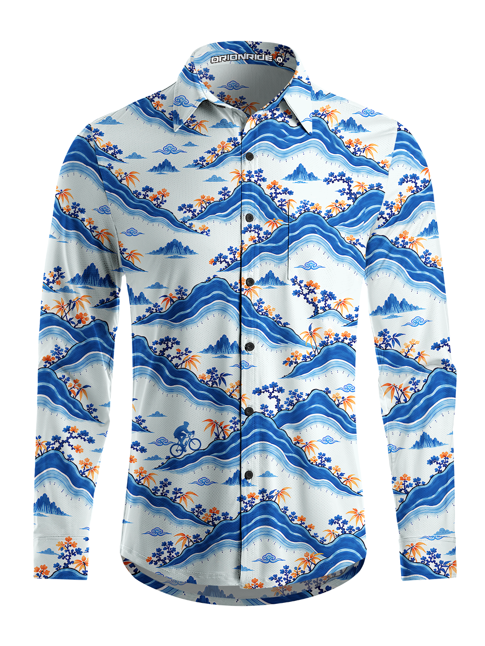 Orionride Rippling Vista Men's Stretchy Breathable Long Sleeve Gravel Shirt