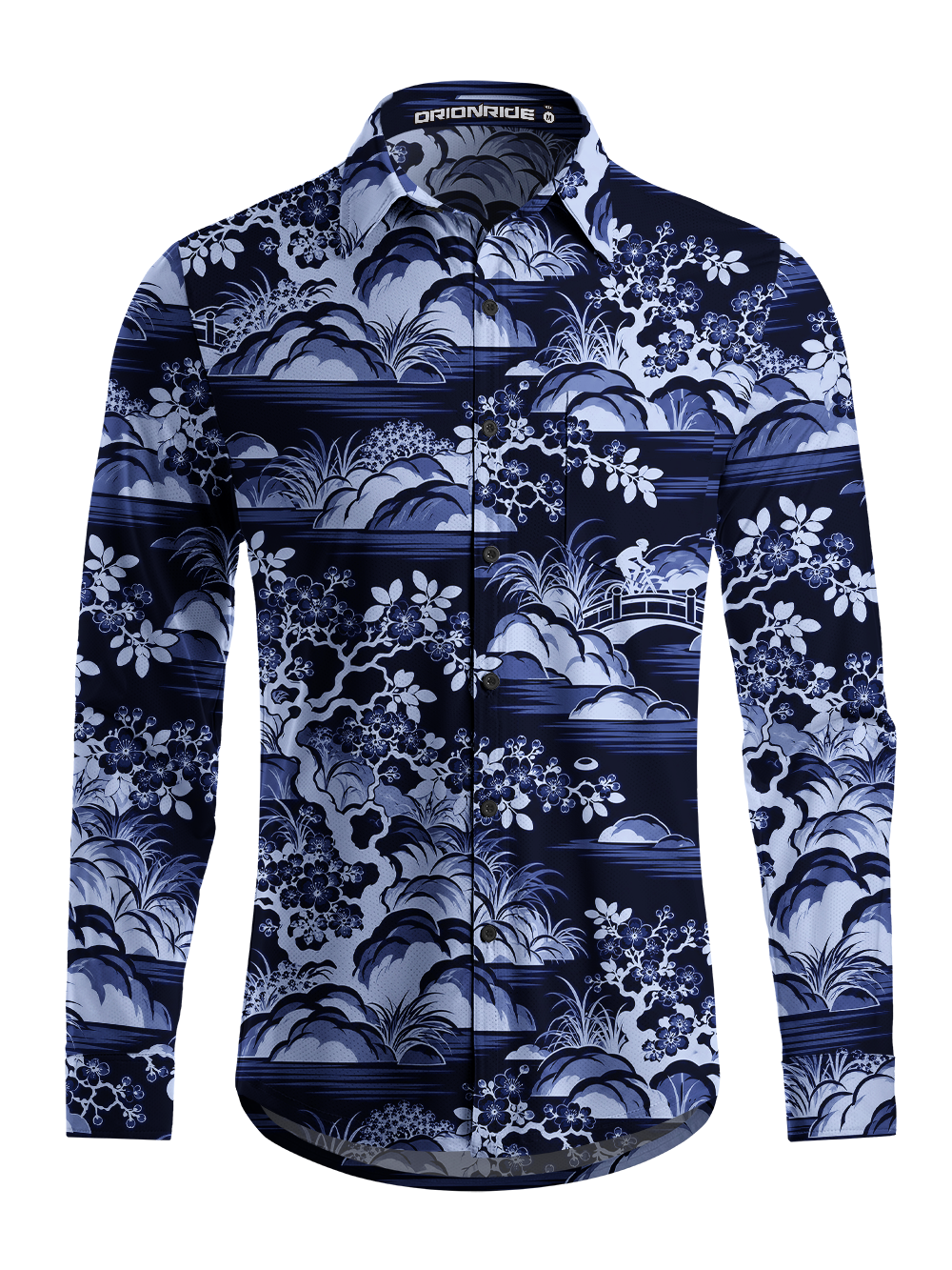 Orionride Porcelain Harmony Men's Stretchy Breathable Long Sleeve Gravel Shirt
