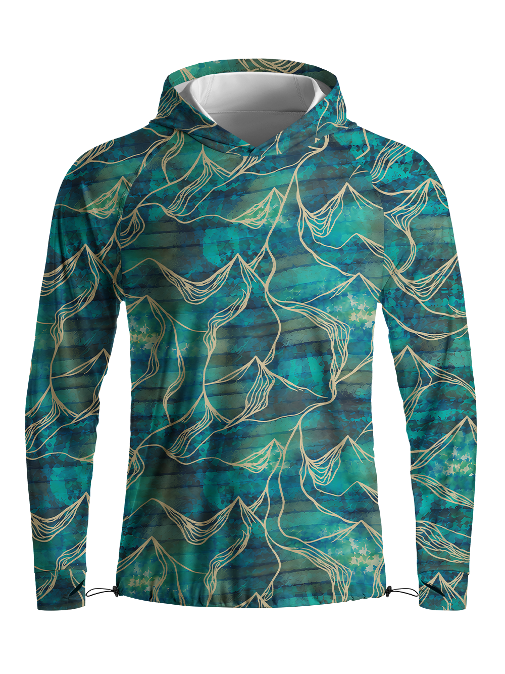 Orionride Liquid Topography Long Sleeve Cycling Hoodie Shirt