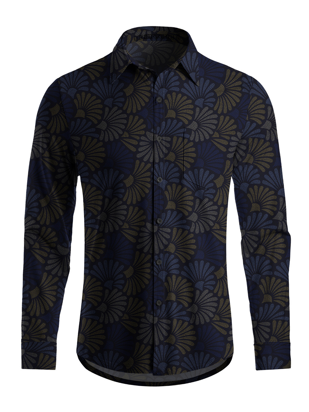 Orionride Dot Fan Weave Men's Stretchy Breathable Long Sleeve Gravel Shirt