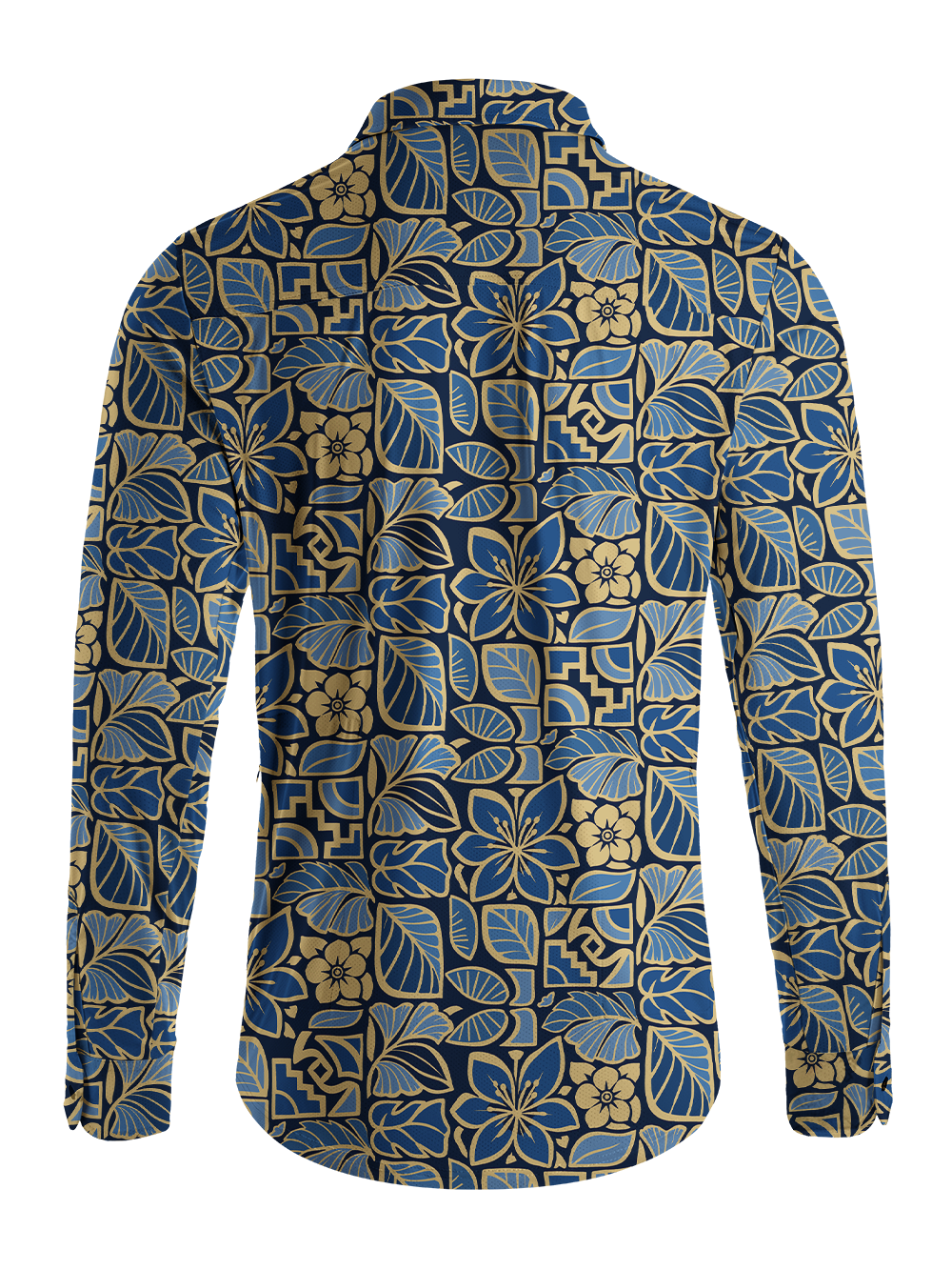 Orionride Tropical Mosai Men's Stretchy Breathable Long Sleeve Gravel Shirt