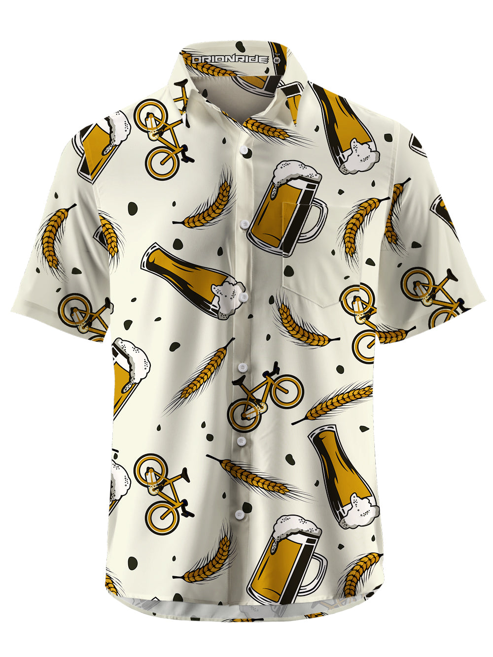 Orionride Short Sleeves Beer Wheat Ears Ultra Lightweight Hawaiian shirt