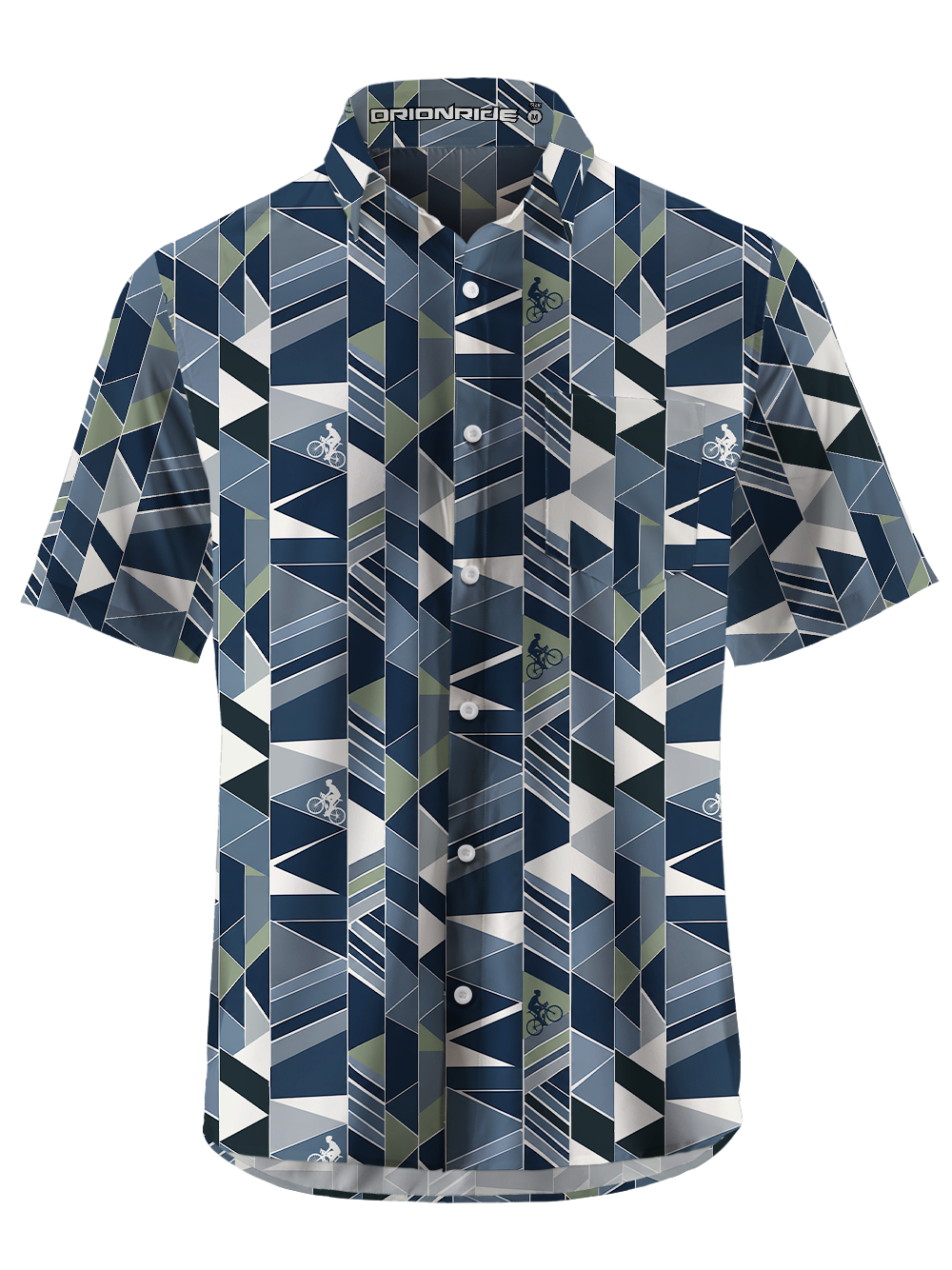 Orionride Geometric Velocity Zipper Pockets Ultra Lightweight Short Sleeves Gravel Shirt