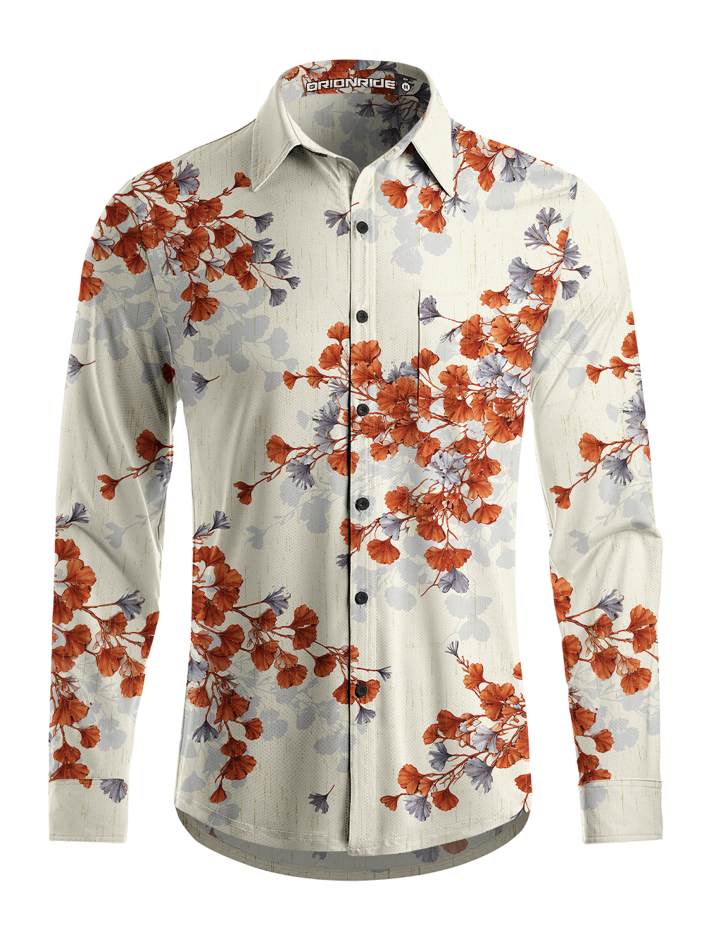 Orionride Ginkgo Rhythm Men's Stretchy Breathable Long Sleeve Gravel Shirt