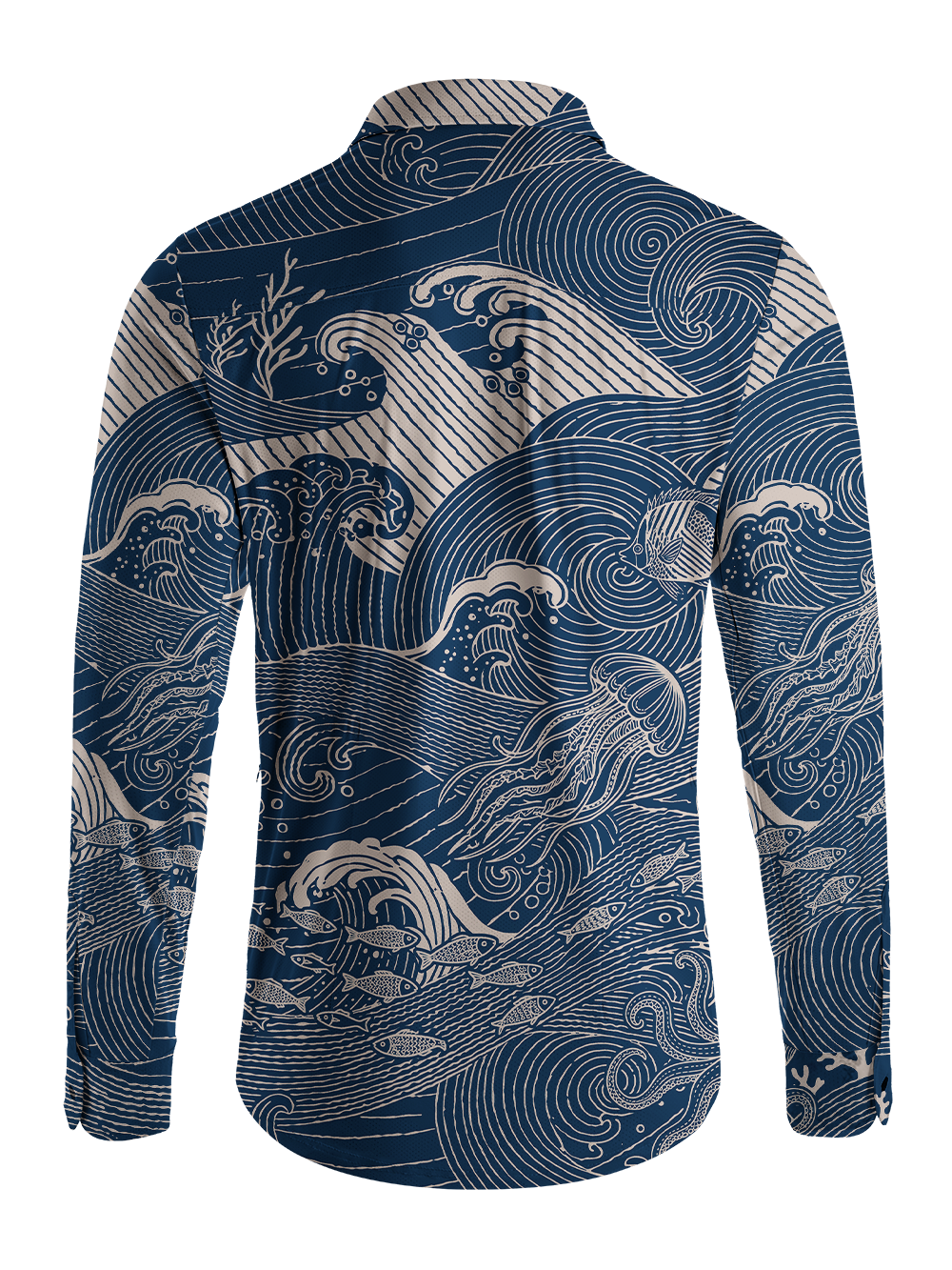 Orionride Wave Code Men's Stretchy Breathable Long Sleeve Gravel Shirt