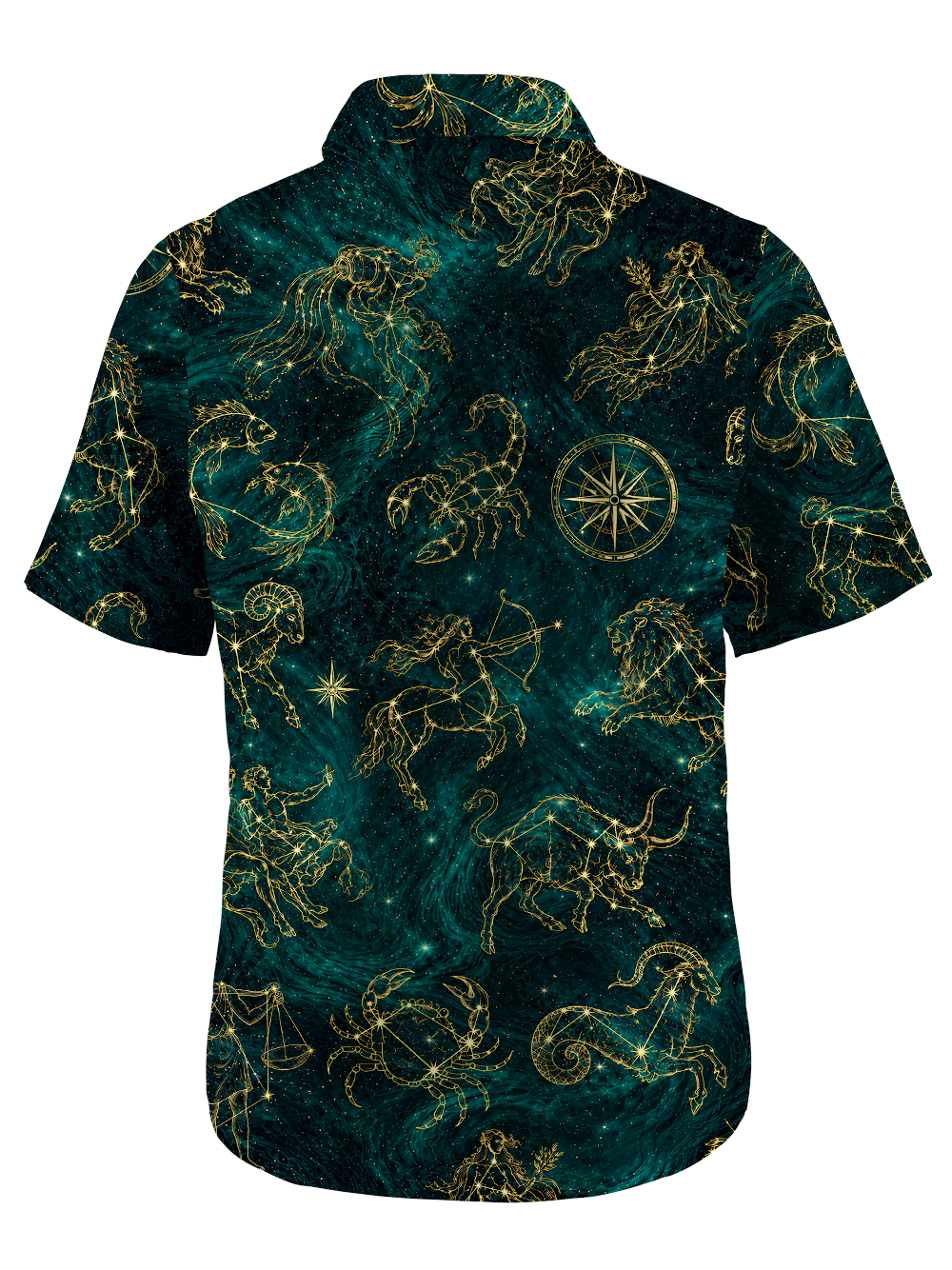 Orionride Celestial Compass Zipper Pockets Ultra Lightweight Short Sleeves Gravel Shirt