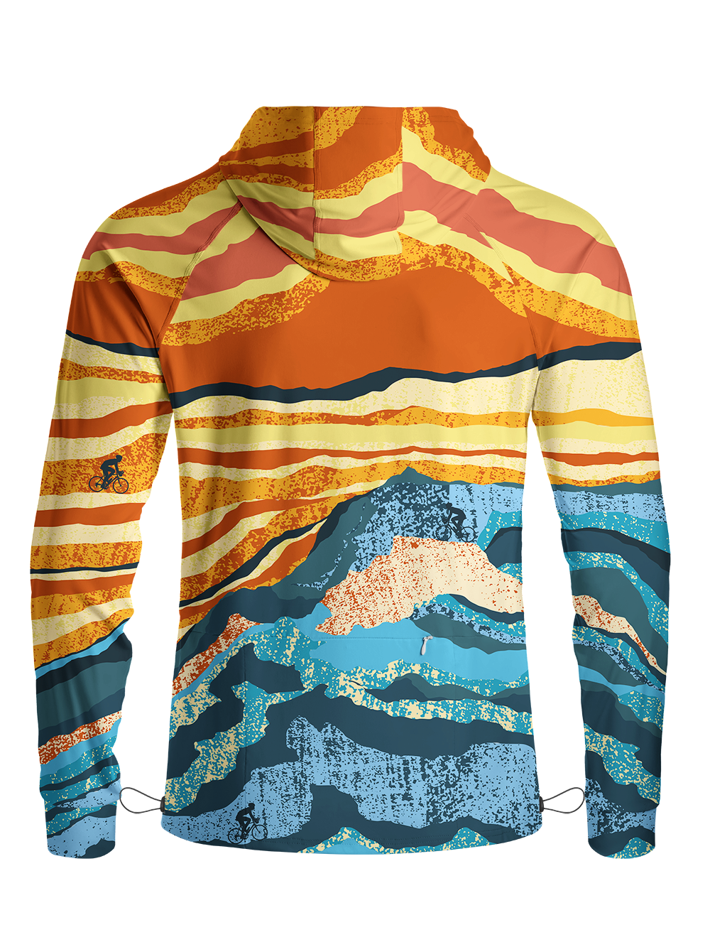 Orionride Layered Clouds Long Sleeve Cycling Hoodie Shirt