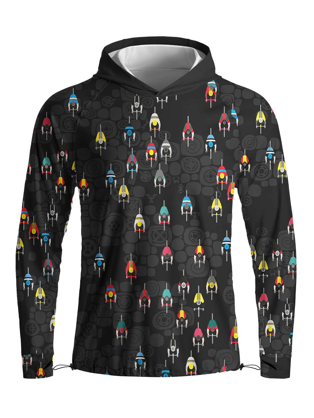 Orionride The World Of Cyclists Long Sleeve Cycling Hoodie Shirt