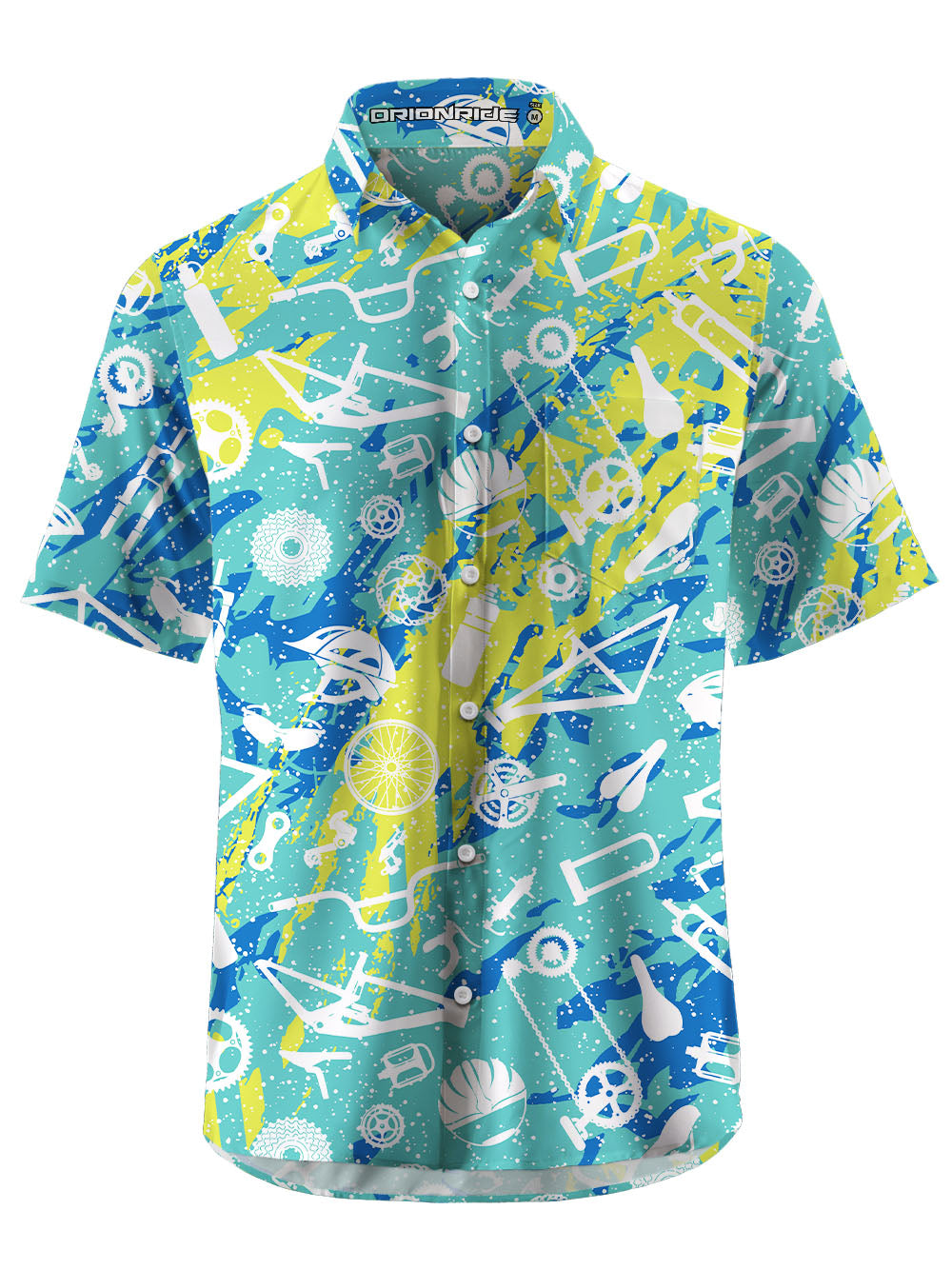Orionride Graffiti Parts Zipper Pockets Ultra Lightweight Short Sleeves Gravel Shirt