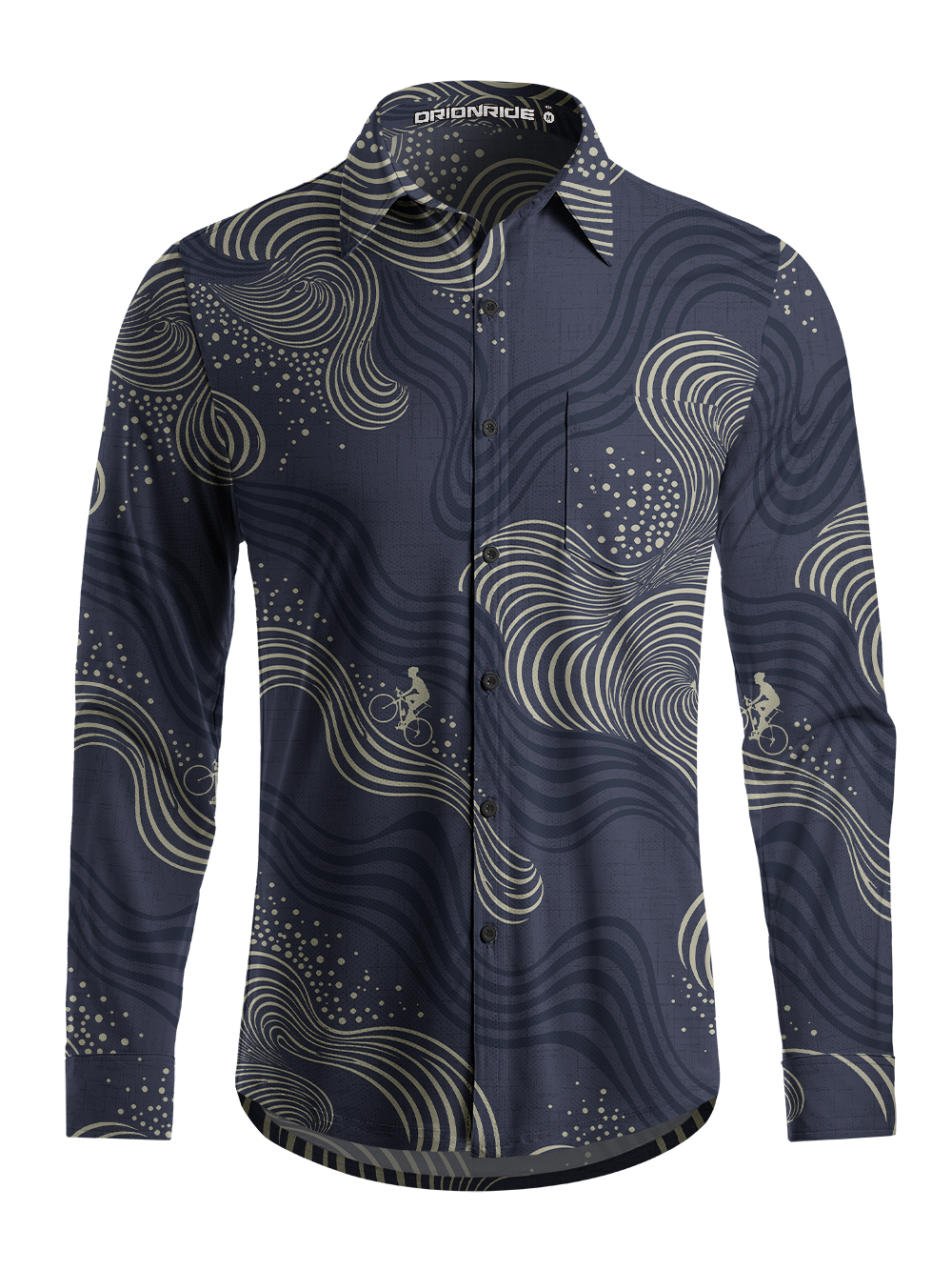 Orionride Flow State Men's Stretchy Breathable Long Sleeve Gravel Shirt