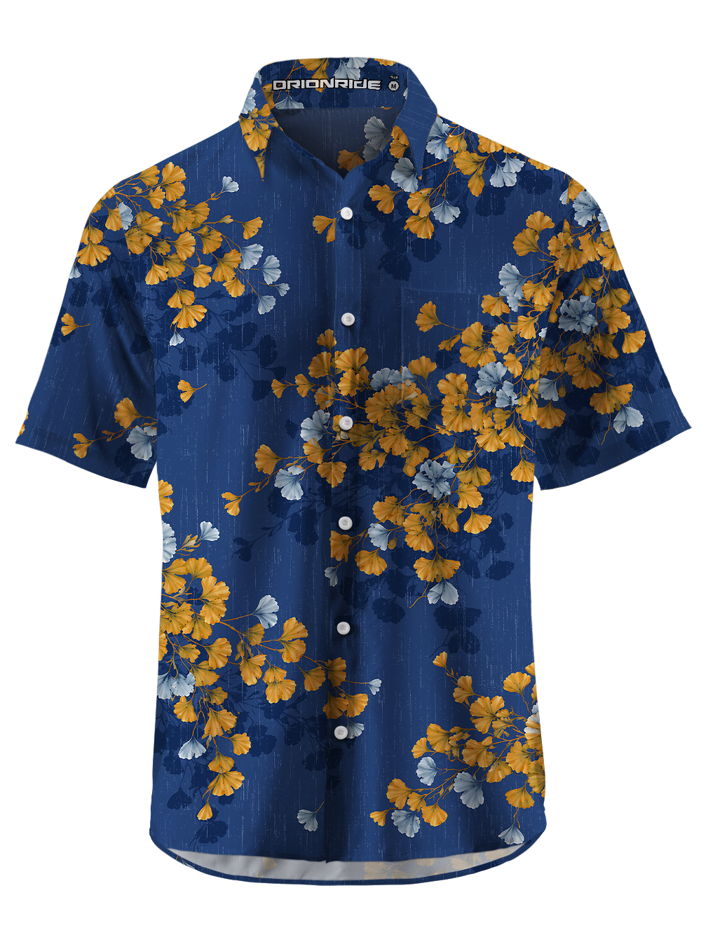 Orionride Ginkgo Rhythm Zipper Pockets Ultra Lightweight Short Sleeves Gravel Shirt