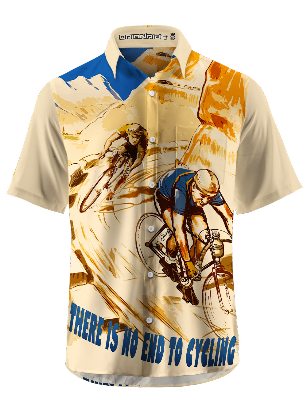 Orionride Chasing The Race Zipper Pockets Ultra Lightweight Short Sleeves Gravel Shirt